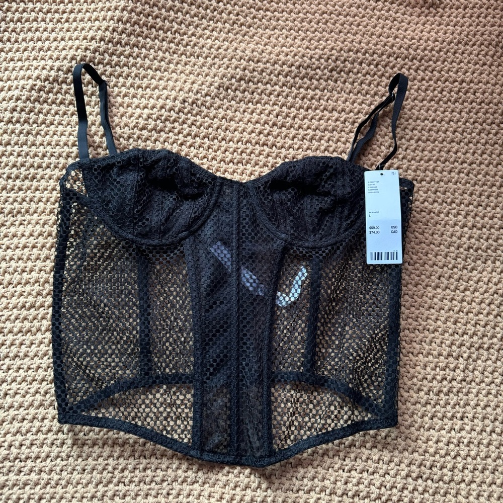 Urban outfitters corset top black